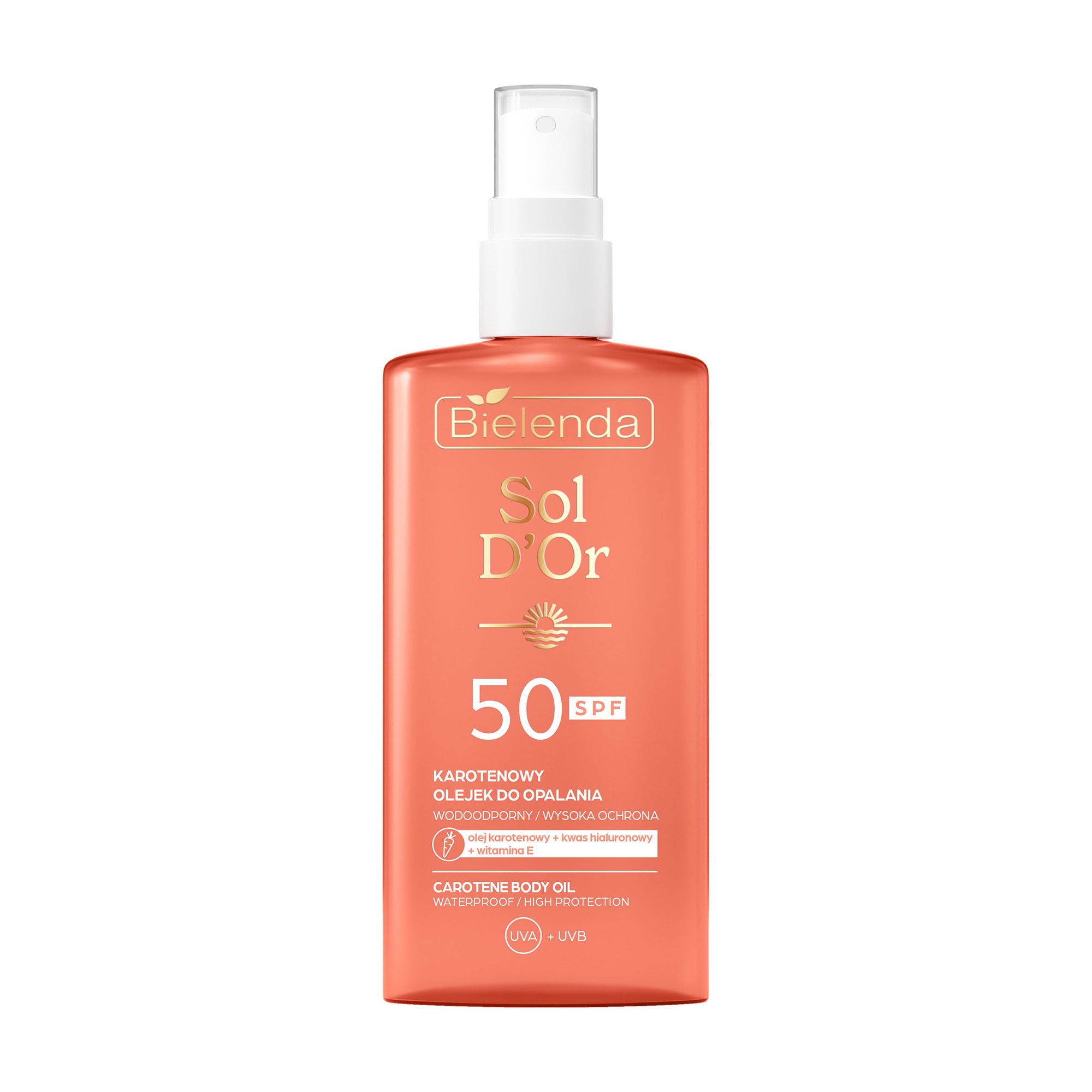 Каротинова сонцезахисна олійка для тіла Bielenda Sol D'Or Carotene Body Oil SPF 50, 150 мл